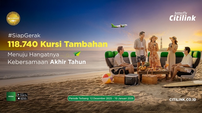 Citilink sudah #SiapGerak menyiapkan 118.740 kursi tambahan ke 7 destinasi di atas agar kamu bisa liburan tanpa takut kehabisan tiket pesawat! (Dok: Citilink)