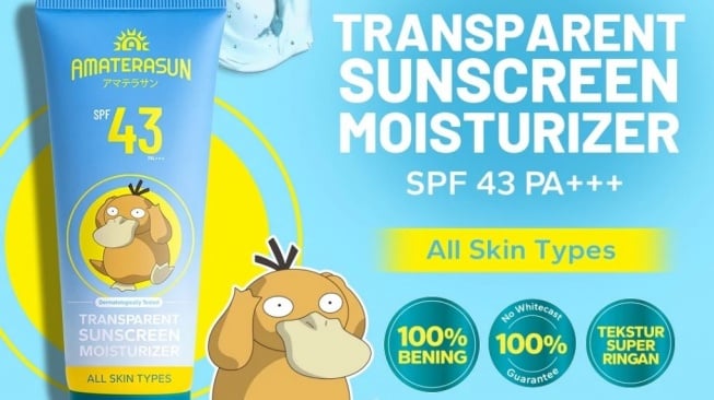 Sunscreen lokal untuk mengatasi kulit kering. (Shopee)