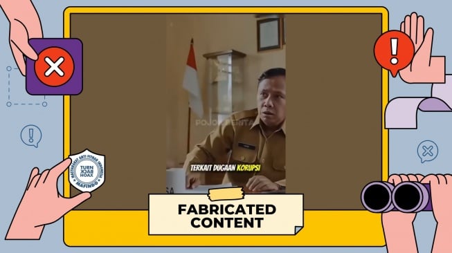 Cek fakta Kades digerebek polisi karena kasus korupsi bansos.