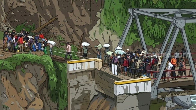 Beras Seharga Nyawa, Warga Pedalaman Aceh Jalan Kaki Sehari Semalam untuk Makan