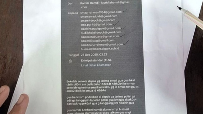 Misteri Sosok Kamila Hamdi: Identitas Asli atau Akun Retasan di Balik Teror Bom 10 Sekolah di Depok?