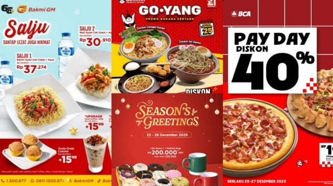 Promo makanan spesial hari Natal (Kolase/Instagram)