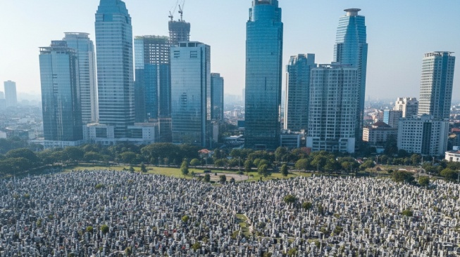 Foto Ilustrasi Jakarta darurat lahan makam. Dengan rata-rata 100 jenazah per hari. (Ist)