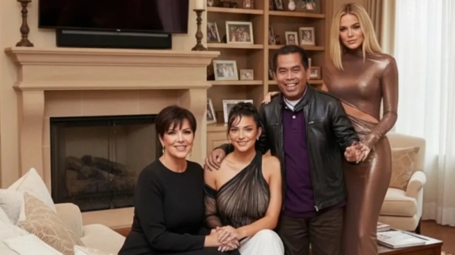 Bopak Castello Pamer Foto Bareng Kim Kardashian, Ngaku Lagi Jadi Tukang Tembok