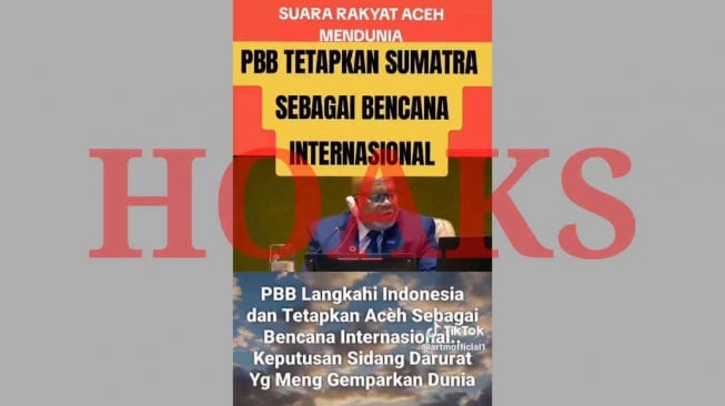 cek fakta PBB tetapkan banjir Sumatera sebagai bencana internasional