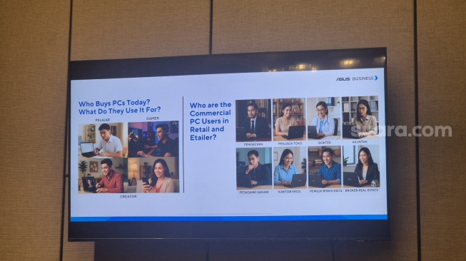 Head of Commercial Product Marketing Asus Indonesia, Aldy Ramadiansyah dalam temu dengan wartawan di Jakarta, Selasa (30/12/2025). [Suara.com/Dythia]
