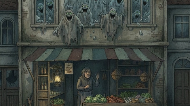 Teror Tawa di Tengah Malam: Hantu Penunggu Kios Sayur