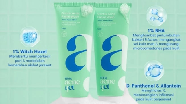 ERHA Acneact Gentle Acne Facial Wash (Shopee)
