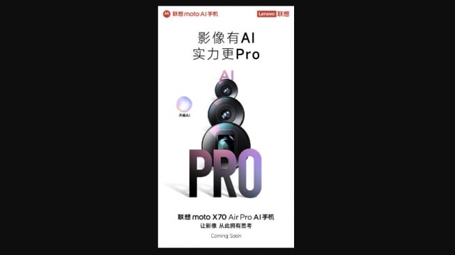 Bocoran kamera Moto X70 Air Pro. [Weibo]