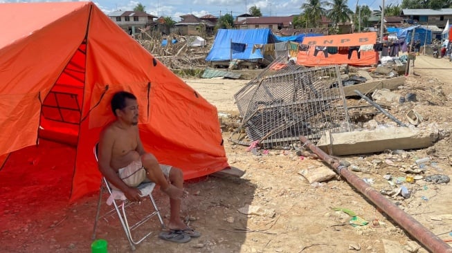 Edo, saat di temui di Gampong Sukajadi Aceh Tamiang. [Suara.com/Iskandar]