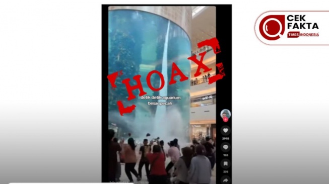 Cek Fakta Akuarium pecah
