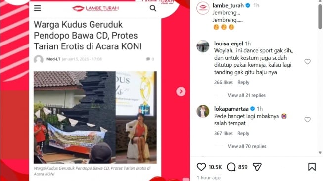 Protes Celana Dalam di Kudus. [Instagram/lambe_turah]