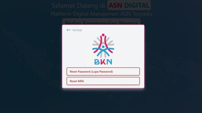 Ilustrasi akun ASN Digital. (asndigital.bkn.go.id)