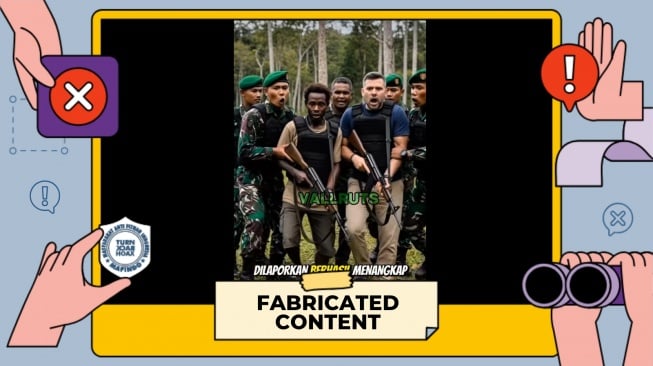 cek fakta TNI tanggap KKB dan WNA