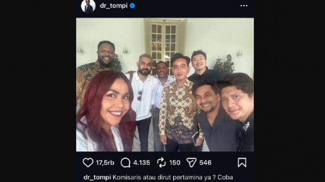 Tompi, Iko Uwais hingga Melaney Ricardo Kumpul di Istana Gibran, Cuma Bahas Bencana Sumatra?
