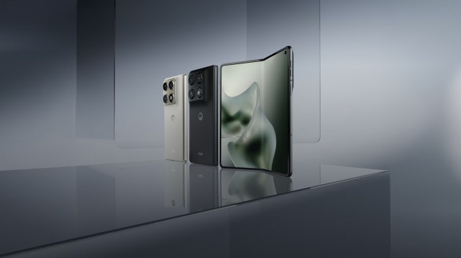 Motorola Razr Fold hadir di CES 2026. [Motorola]