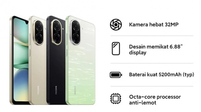 HP Rp1 jutaan dengan layar lebar, Xiaomi Redmi A5. (Shopee)