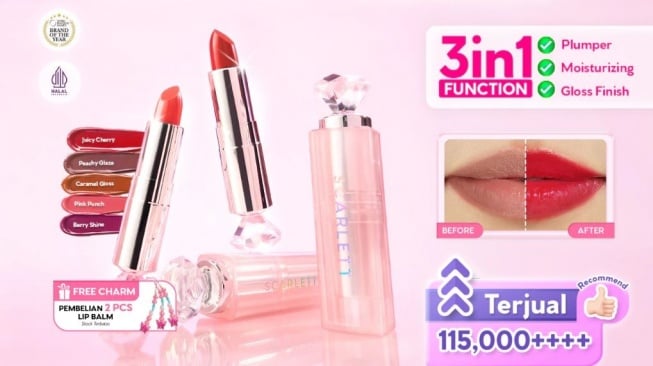 Pilihan tinted lip balm. (Shopee)