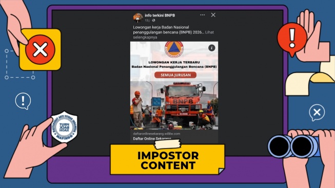 cek fakta lowongan kerja BNPB