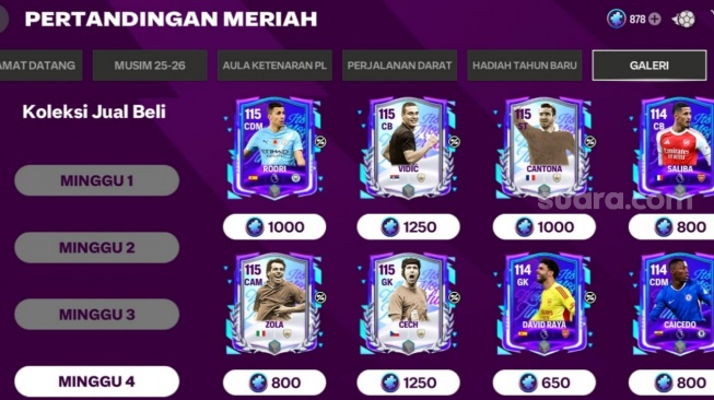 Pertandingan Meriah Week 4 FC Mobile. (ist)