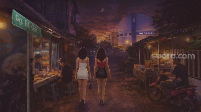 Mimpi Besar 'Sang Penghibur' Terkubur Geliat Malam Gang Boker Ciracas