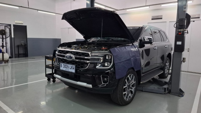 Ford RMA Perluas Layanan Purna Jual Berstatus 2S (Sales & Service) di Kota Bekasi, Jawa Barat, Kamis (8 Januari 2026). [Foto: SUARA.COM/Manuel Jeghesta]