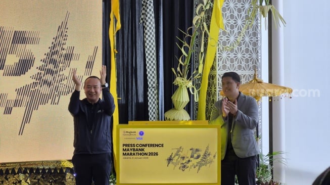 Presiden Direktur Maybank Indonesia, Steffano Ridwan di Jakarta Selatan, Kamis (8/1/2026). [Suara.com/Rina]