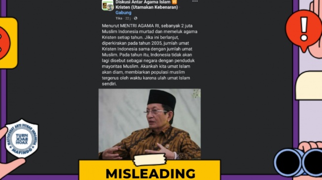 cek fakta warga islam murtad tiap tahun