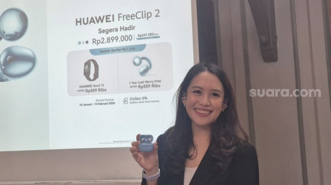 Huawei FreeClip 2 Resmi Meluncur, Tawarkan Desain 'Airy C-Bridge' yang Nyaris Tak Terasa
