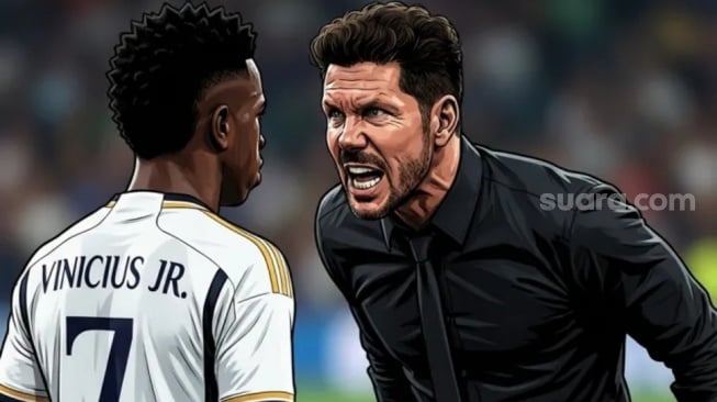 Duduk Perkara Ribut Diego Simeone dengan Vinicius Jr di Laga Derby Madrid