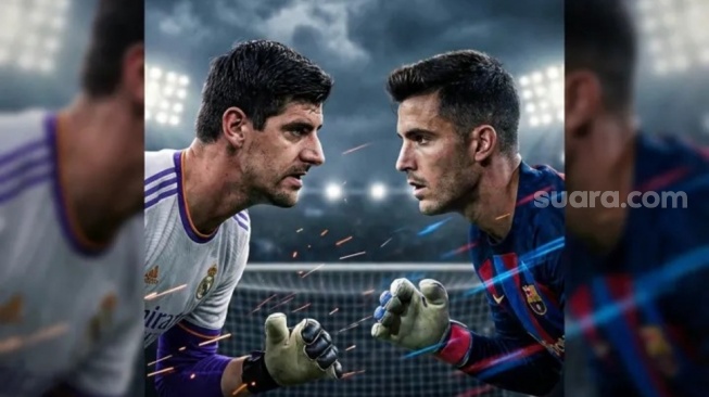 Final Piala Super Spanyol: Courtois vs Joan Garca, Duel Kiper Penentu El Clasico