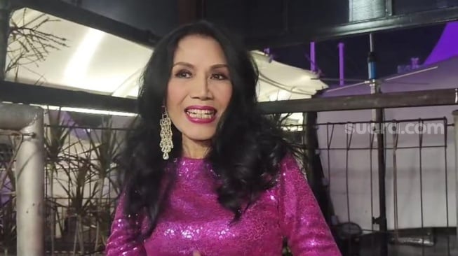 Rita Sugiarto ditemui di belakang panggung perayaan HUT ke-31 Indosiar di kawasan Daan Mogot, Jakarta Barat pada Minggu, 11 Januari 2026. [Suara.com/Tiara Rosana]
