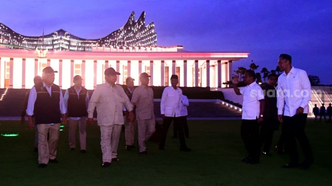 Usai Bermalam di IKN, Prabowo Tinjau Progres Pembangunan Ibu Kota Nusantara