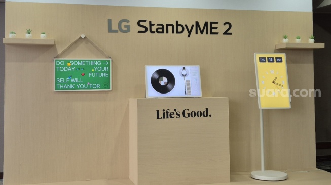 LG StanbyME 2 resmi masuk Indonesia, Kamis (15/1/2026). [Suara.com/Dythia]