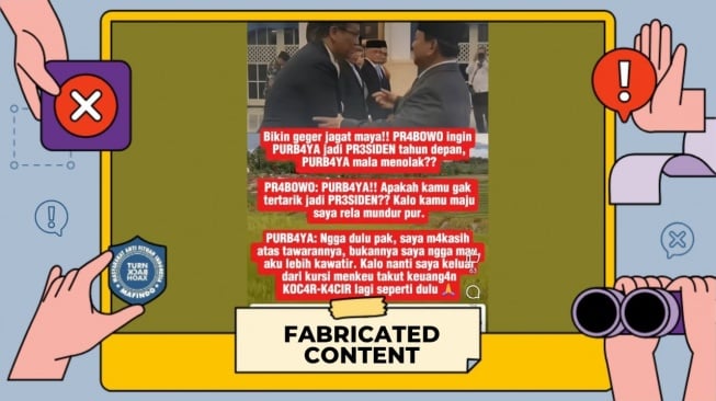 cek fakta Prabowo Subianto ingin Purbaya jadi Presiden