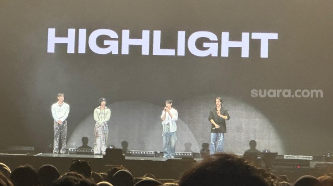 Highlight di konser HUG K-Pop Concert Jakarta yang digelar di NICE PIK 2 pada Sabtu, 17 Januari 2026. [Suara.com/Sumarni]