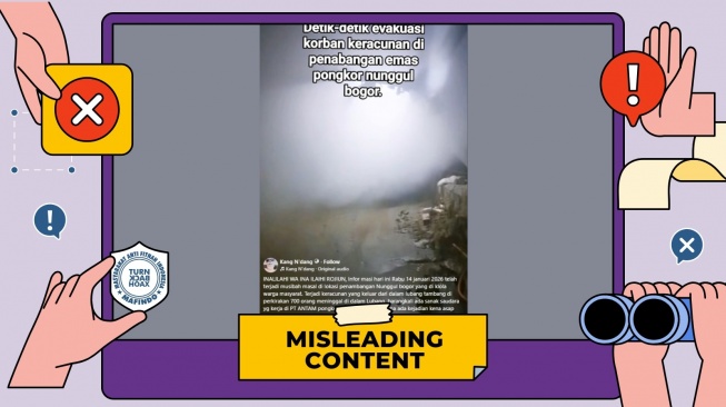 Hoaks ledakan tambang PT Antam yang menewaskan 700 orang. [Dok. Istimewa]