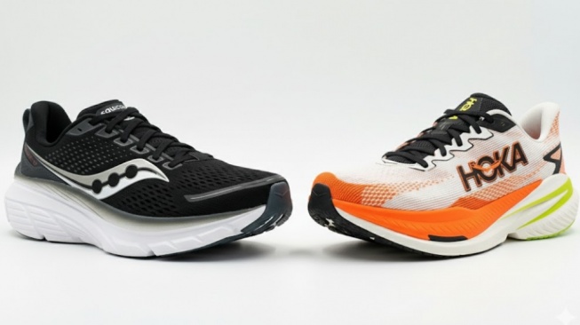 Lebih Baik Sepatu Saucony atau HOKA untuk Daily Run? Ini Perbandingannya