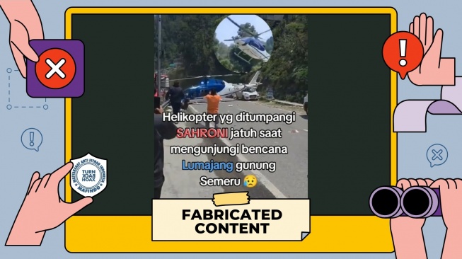 Hoaks Helikopter Sahroni jatuh. [Dok. Istimewa]