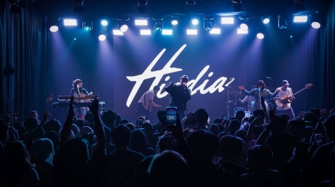 Hindia tampil menghibur di  Anti Garing Show Vol.2 bareng Kusuka, Minggu (18/1/2026). [Kusuka] 