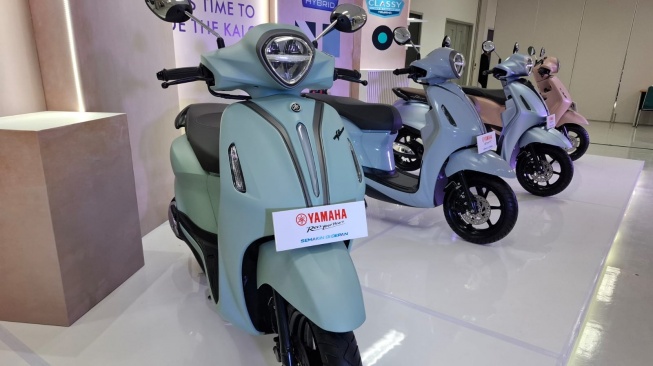Yamaha Grand Filano Hybrid Hadirkan Update Warna Baru. (SUARA.COM/Manuel Jeghesta).