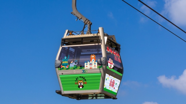 Kereta gantung Pulau Lantau, Hong Kong. [ist]