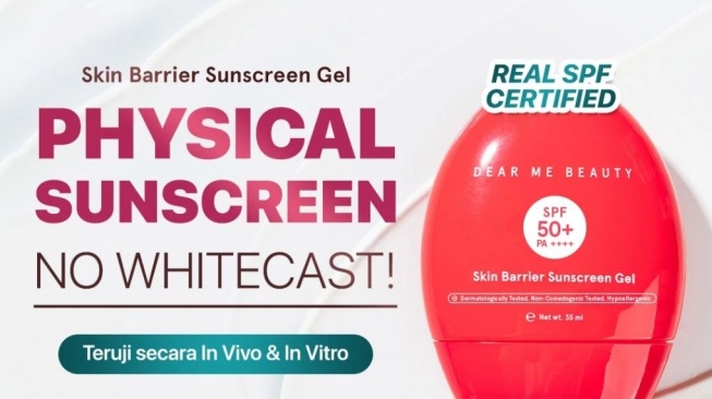 Sunscreen bagus yang tidak bikin wajah abu-abu. (Shopee)