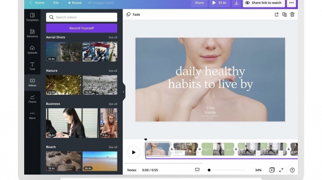 Video editor di Canva. [Canva]