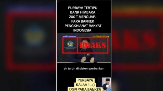 Kemenkeu: Berita Menkeu Purbaya Tertipu Bank Himbara 100 Persen Hoaks