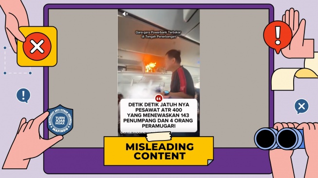 Detik-detik pesawat ATR terbakar