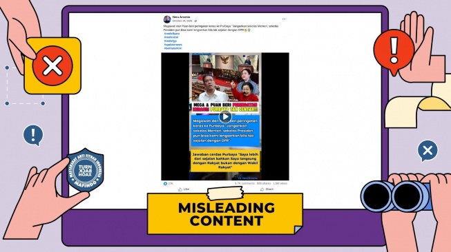 cek fakta Megawati dan Puan Maharani