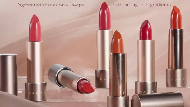 NAMA Beauty Satin Silky Lipstick (Shopee/NAMA Beauty Official Shop)