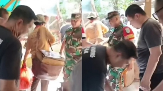 Aparat yang sidak penjual es kue jadul minta maaf sudah salah tuduh. (Instagram/@lambe_turah)