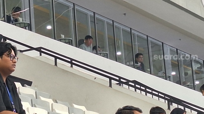 Penampakan Shin Tae-yong di Indonesia Arena, Nonton Serius  Duel Timnas Futsal vs Korsel